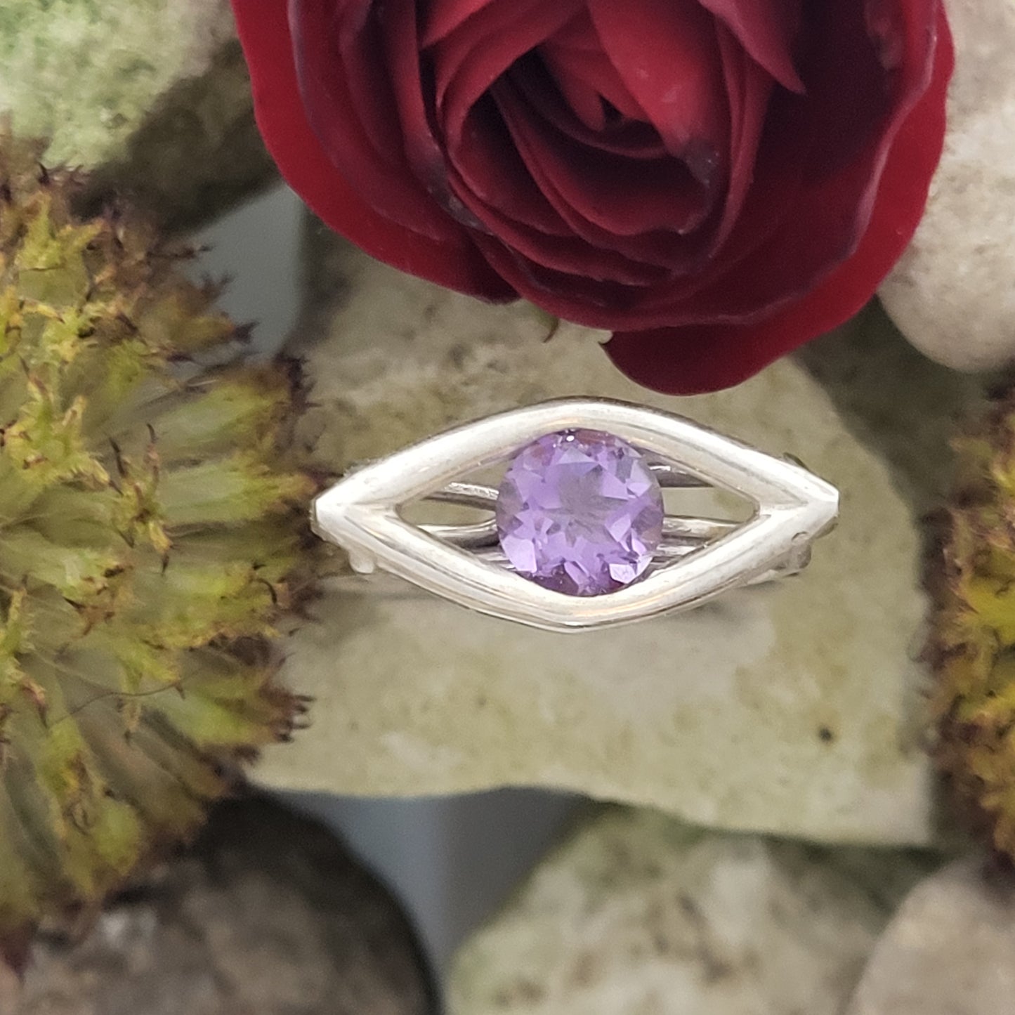 Bague argent et Amethyste