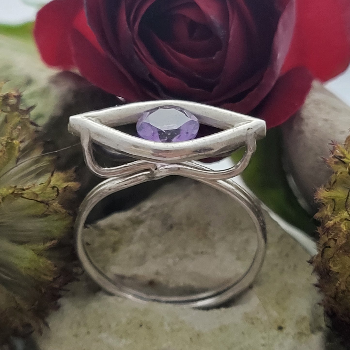 Bague argent et Amethyste